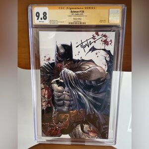 Batman # 136 Whatnot Virgin Battle Damaged cover signed by Tyler Kirkham! CGC SS